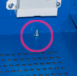 Zoomed in view of the holding nut