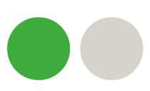 Colour and grey illustrations of the power lights when power is turned on