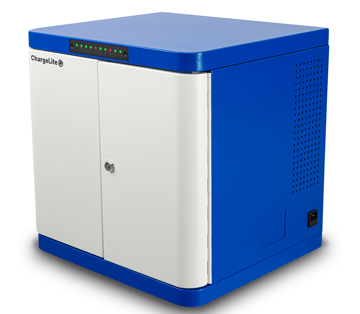 Front view of ChargeLite desk locker (USB-C Charging model)